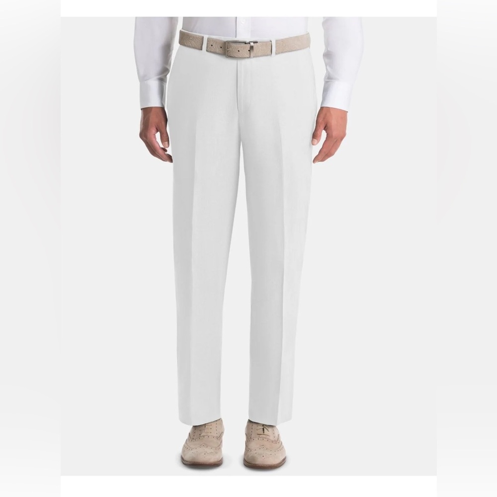 Lauren Ralph Lauren Ultra Flex Classic Fit White Linen Pants 36x30